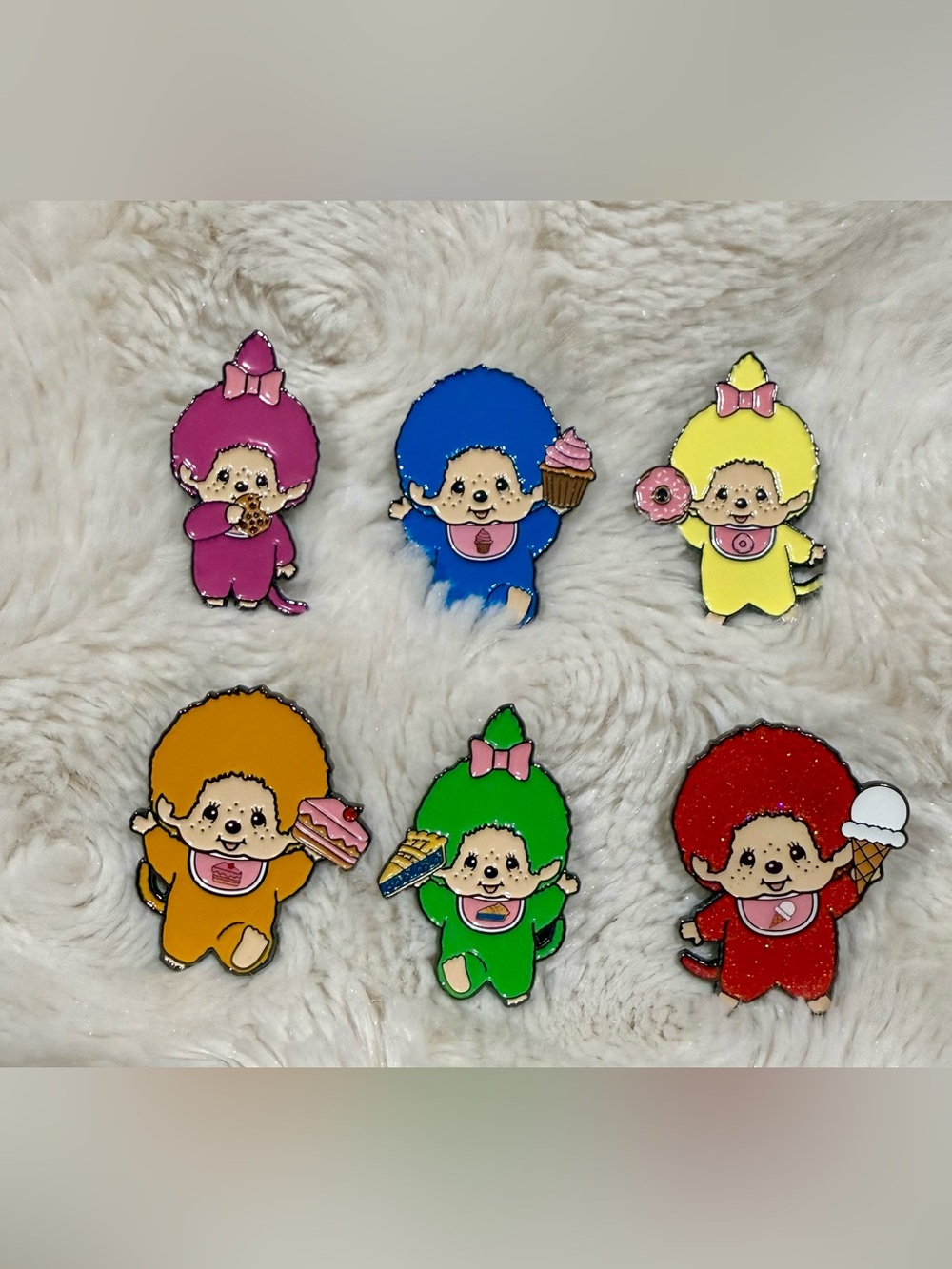 Full set Monchhichi Sweet Blind Bag Enamel Pin Hot Topic Exclusive